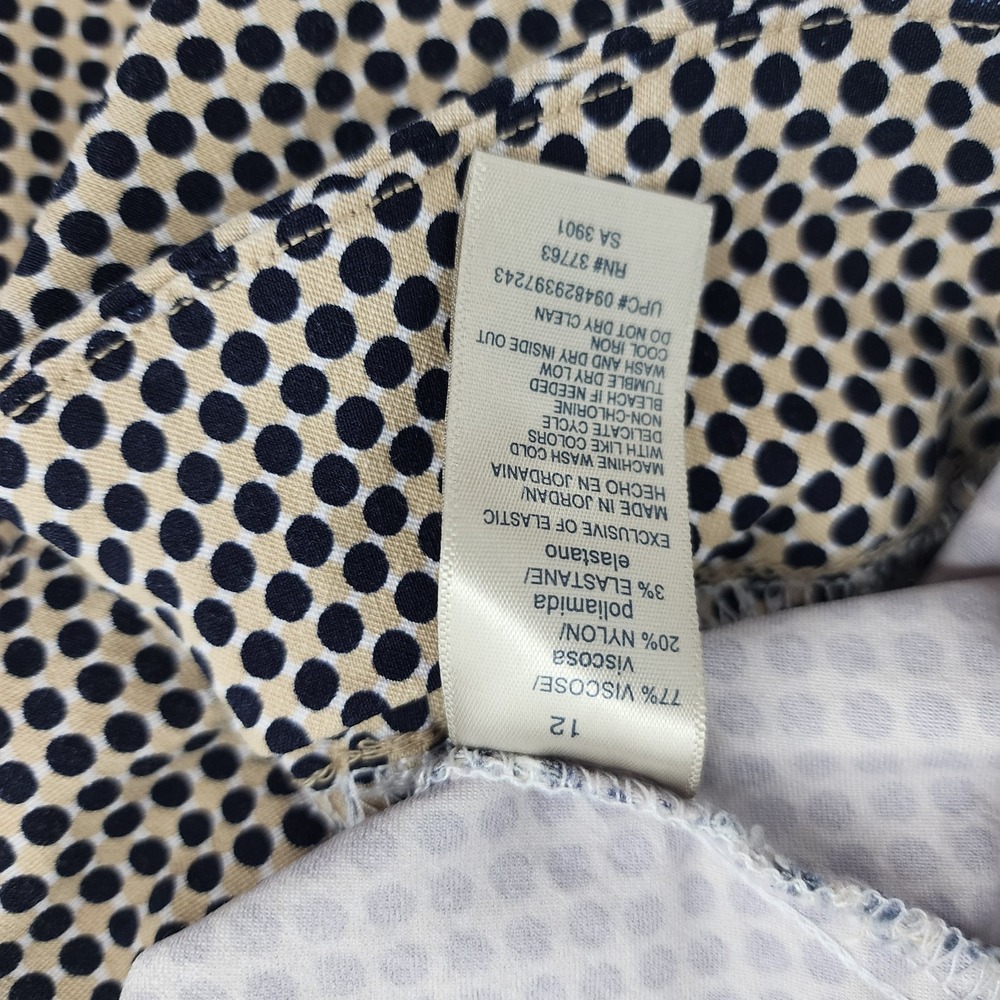Rafaella Women's Bermuda Stretch Short Size 12 Beige‎ with Black dots - Picture 5 of 7